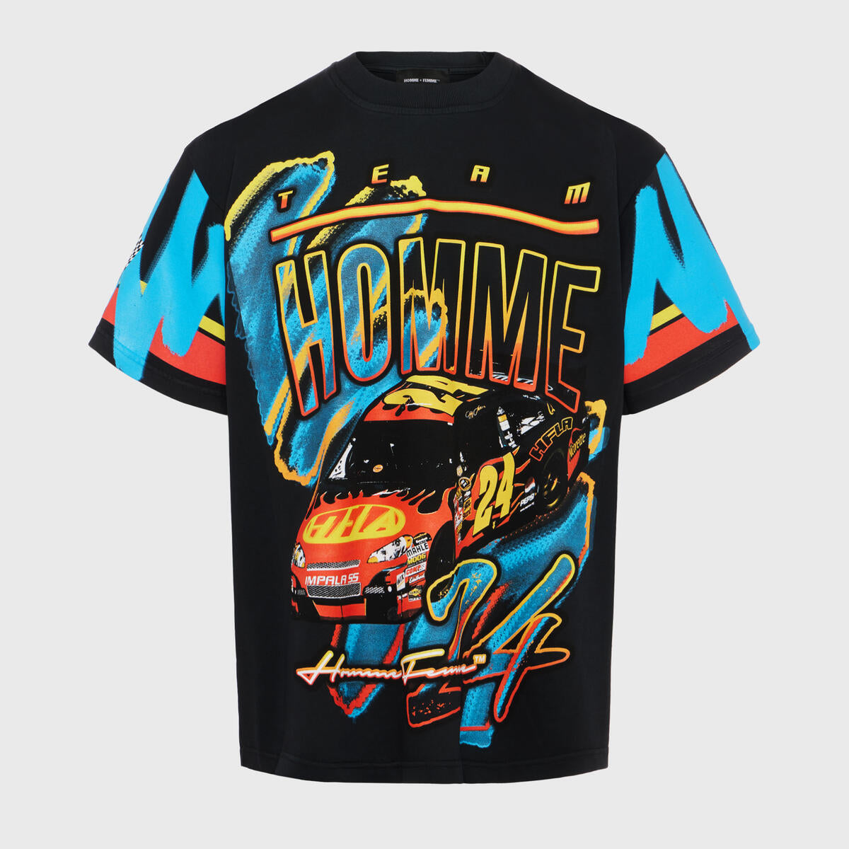 Homme + Femme  Racing Team Black Tee with Red Car